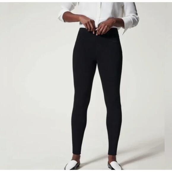 Spanx Jean-ish Black Legging Pants Size L - Picture 1 of 8